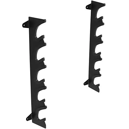 GORILLA SPORTS® Langhantel Wandhalterung - 5 Aufnahmen, bis 300kg - Stabile Wandhalterung für Hantelstangen bis 300 kg. Platzsparendes Design, einfache Montage und robustes Stahlmaterial sorgen für Ordnung im Fitnessbereich.