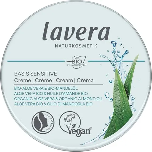 Lavera Basis Sensitiv Creme 150 ml - Ganzkörperpflege für empfindliche Haut, spendet intensive Feuchtigkeit und enthält natürliche Inhaltsstoffe für ein sanftes Hautgefühl.
