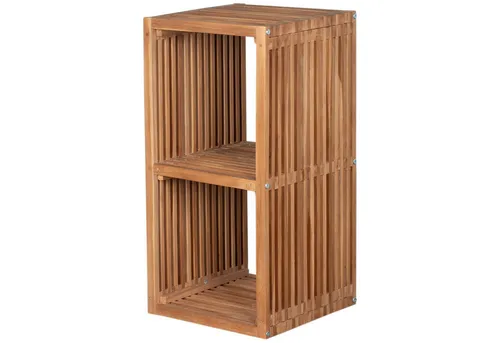 Teakholz Outdoor-Regal mit 2 Fächern – Braun, stabil und funktional - Das Teakholz Outdoor-Regal mit 2 Fächern bietet praktische Ablageflächen für Garten und Terrasse. Robustes Teakholz sorgt für Langlebigkeit und eine ansprechende Optik. Ideal für Pflanzen und Dekoration.
