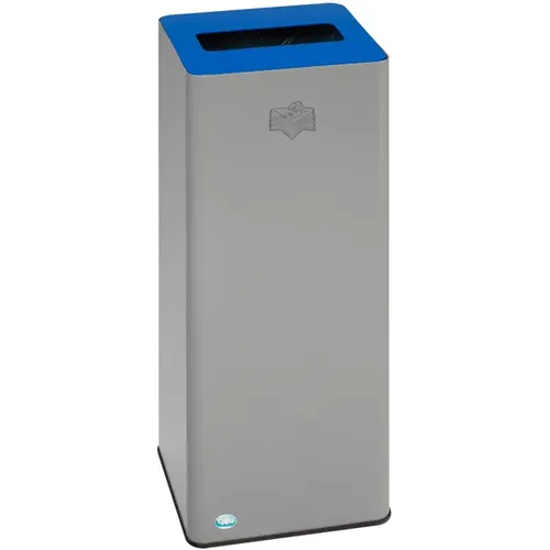 Mülltrennsystem VAR WSG Quadro 79: 81 L Wertstoff-Sammelsystem mit Klemmring - Praktisches Wertstoff-Sammelsystem aus verzinktem Stahlblech, mit 81 Litern pro Behälter und abnehmbarem Aufsatz für einfache Entleerung. Ideal für effiziente Mülltrennung.