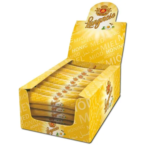 Langnese Honig Sticks, 80 Portionen - Praktische Honigsticks für unterwegs, ideal zum Süßen von Getränken oder Snacks, perfekt für den Brotaufstrich.