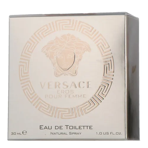 Versace Eros Pour Femme Eau de Toilette 30 ml - Düfte mit verführerischer Frische, vereint erlesene Zitrusnoten und florale Akzente für ein unwiderstehliches Dufterlebnis. Ideal für selbstbewusste Frauen, die ihren Charme unterstreichen möchten.