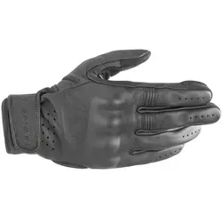 Alpinestars Dyno Handschuhe - Schwarz/Schwarz - L - Motorradhandschuhe aus strapazierfähigem Ziegenleder mit hervorragendem Knöchelschutz und Touchscreen-Kompatibilität für maximalen Komfort und Sicherheit.