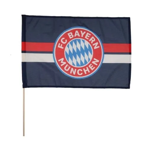 Original FCB FC Bayern München Fahne mit Stock navy 60 x 40 cm (Art-Nr. 35573)