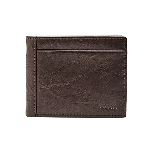 Fossil Geldbörse für Herren Neel, Leder Bifold braun - Herren-Geldbörsen aus hochwertigem Leder, mit praktischem Buttonverschluss und kompakten Maßen für stilvolle Ordnung.