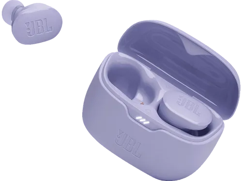 JBL Tune Buds - Wasserresistente True-Wireless In-Ear-Kopfhörer in Lila mit 48h Musikwiedergabe und Noise-Cancelling für besten Klang und Komfort