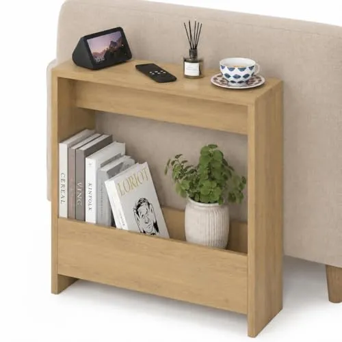 HOCUS PICUS Beistelltisch mit Zeitschriftenregal - Beistelltisch fürs Wohnzimmer mit kompakten Maßen von 55 x 20 x 60 cm und integriertem Zeitschriftenregal – ideal für kleine Räume und stilvolle Ordnung.