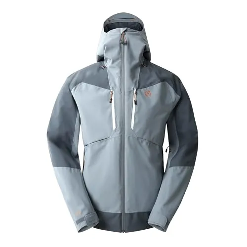 Dare2b Regenjacke Arising III Herren grau 50 - Funktionsjacke, wind- und wasserdicht mit hochabschließender Kapuze, ideal für Outdoor-Aktivitäten bei jedem Wetter.