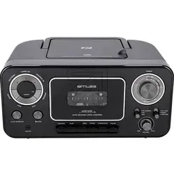 Muse Retro Kassettenrekorder - Kassetten-Radio mit Aufnahme-Funktion, portabel und batteriebetriebene Boombox für nostalgisches Hörerlebnis