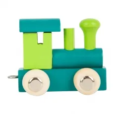 small foot design Buchstabenzug Lokomotive grün und petrol 272644