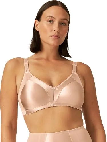Naturana® Minimizer BH ohne Bügel - Maximaler Halt & Komfort für Cup B-G - Der Minimizer BH bietet eine perfekte Passform und optisch kleinere Cupgröße. Mit breiten, verstellbaren Trägern und einem stabilen Verschluss sorgt er für ganztägigen Tragekomfort und Halt. Pflegeleicht und elegant in Satinoptik.