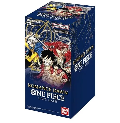 One Piece Card Game Romance Dawn Booster Box OP01 - Booster-Box für das beliebte One Piece TCG mit 144 Karten, ideal für Sammler und Spieler, hergestellt in Japan.