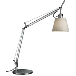 Tischleuchte Tolomeo Basculante Tavolo Artemide Aluminium grau, Designer de Lucchi & Fassina, 116 cm