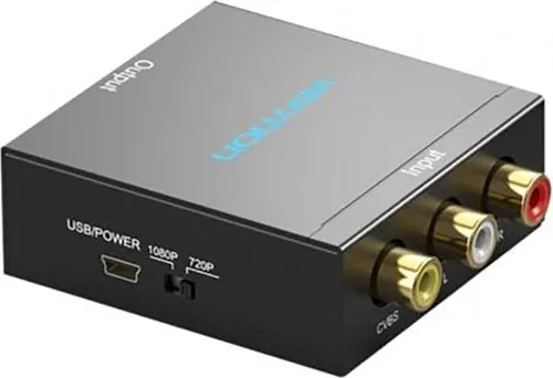 RCA-zu-HDMI-Adapter Vention AEFB0 Schwarz - Videokabel & -stecker, wandelt RCA-Signale in HDMI um für eine einfache Verbindung von älteren Geräten mit modernen Fernsehern.