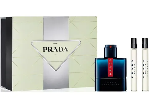 Prada Luna Rossa Ocean Geschenkset für Herren, 100 ml - Parfüm-Geschenkset für Herren mit 100 ml Eau de Toilette und 2x 10 ml Miniaturen – Ideal als Geschenk für besondere Anlässe und für Parfumliebhaber!