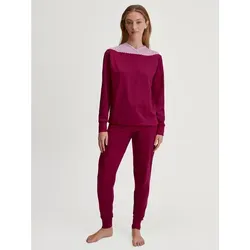 CALIDA Schlafanzug Soulmate (2 tlg) Langarm - Pure Cotton, bequem und weich - Nachtwäsche aus 100% Baumwolle in dahlia pink, mit komfortablem Schnitt und langen Ärmeln für besten Tragekomfort. Ideal für entspannte Nächte.