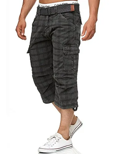 Indicode Cargoshorts Nicolas Check - Robuste Cargoshorts in Gelb XXL - Wanderhosen aus einer robusten Materialmischung, ideal für Outdoor-Aktivitäten und bequem im Tragen. Perfekt für Abenteuer in der Natur!
