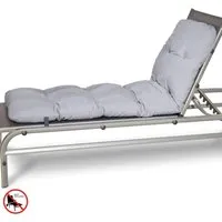 Beautissu Auflage für Sonnenliege Flair RL 190x60x8 cm Hellgrau - Bequeme Auflage für Gartenliegen mit weicher Polyurethan-Schaumfüllung. Ideal für entspannte Stunden im Freien. Mit praktischen Befestigungsbändern für sicheren Halt.