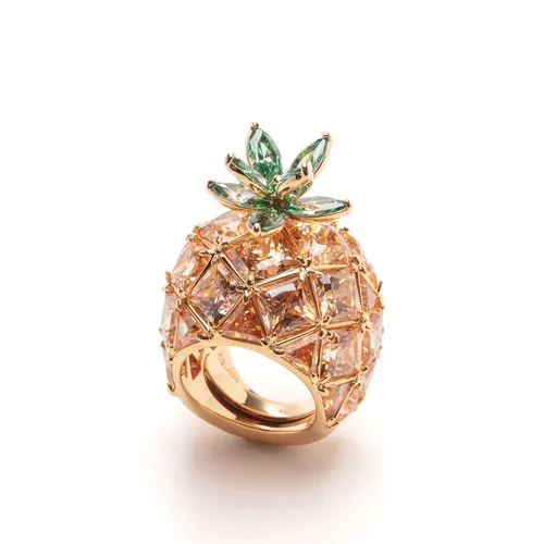 Swarovski Idyllia Damen Cocktailring goldplattiert Multicolor Kristall 5655322 6