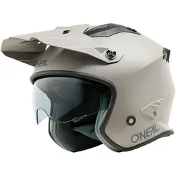 O'Neal Volt Solid Gray Helm Größe M - Motorradhelm in Größe M (57/58) mit grauer, mattschwarzer Außenschale und sicherem Ratschenverschluss - ideal für Sicherheit und Komfort beim Fahren.