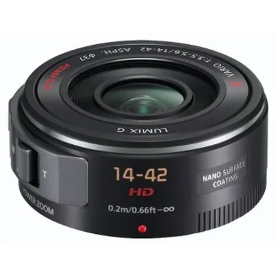 Panasonic H-PS14042E LUMIX G X Vario Powerzoom - 14-42 mm F3.5-5.6 ASPH. Objektiv, Motorzoom und Power O.I.S. Bildstabilisator für kreative Aufnahmen