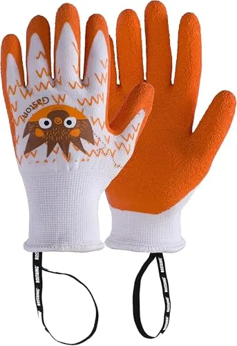 ROSTAING Kinder-Gartenhandschuhe GASTON – Paar Garten- und Heimwerkerhandschuhe – Anti-Schnitt-Handschuhe – für kleine und empfindliche Hände und die Sicherheit Ihrer Kinder, Orange, 4–6 Jahre
