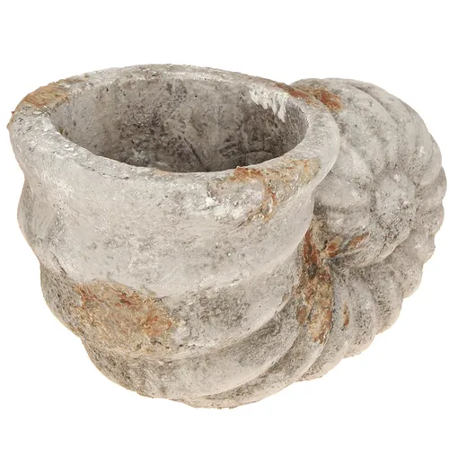 Deko Muschel Blumentopf Beton Stein-Optik Vintage 22,5x13,5cm