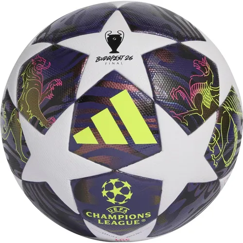 adidas Junior 290g Champions Final League JX9097 Fußball 2026 - Leichter 290g Fußball für Kinder und Teens, inspiriert von der UEFA Champions League. Strapazierfähige TPU-Oberfläche, ideal für Training und Spiel.