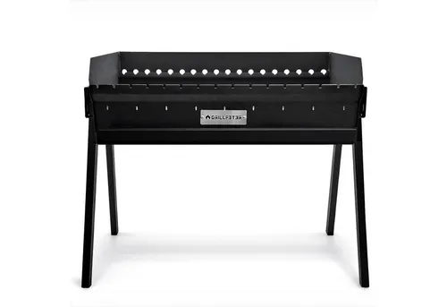 Grillpeter Holzkohlegrill Profi Mangal Altan 90 - Robuster Schaschlikgrill aus 3mm Stahl, ideal für gesellige Grillabende. Mit praktischem Aschekasten für einfache Reinigung und hohen Komfort.