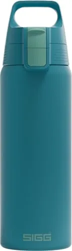 SIGG - Edelstahl Trinkflasche - Shield ONE Blue Puya - Für Kohlensäurehaltige Getränke Geeignet - Auslaufsicher - Federleicht - BPA-frei - Outdoor & Fitness - Blau - 0.75L