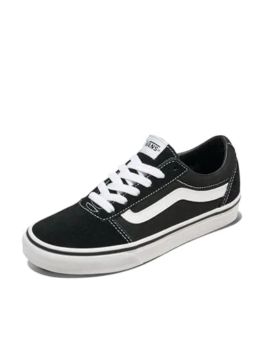 Vans Damen Ward Sneaker - Stylische Trainers in Schwarz und Weiß - Damen-Sneaker mit gepolstertem Kragen und klassischer Waffelsohle für optimalen Komfort und Trendbewusstsein.