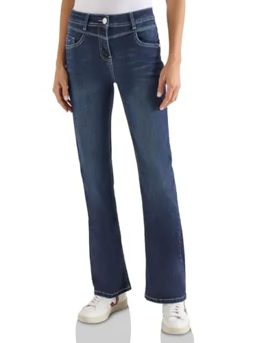 CECIL Bootcut-Jeans Style Toronto in Blau 36 - Moderne Bootcut-Jeans im 5-Pocket-Style mit Stretch für optimalen Tragekomfort. Ideal für einen lässigen Look und vielseitig kombinierbar.