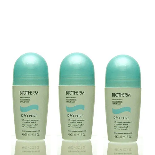 Biotherm Deo Pure Roll-on 3er-Pack 225 ml - Effektiver Schutz und Frische für den ganzen Tag. Der Deo Roll-on bietet eine sanfte Anwendung und ist ideal für empfindliche Haut.