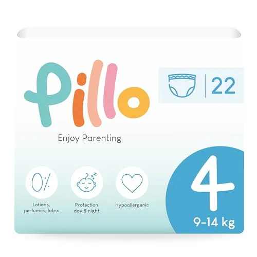 Pillo Windeln Pants 4 - Packung mit 22 Windeln Pants Größe 4 - Maxi (9-14 kg) - Windel Pants, Baby Diapers