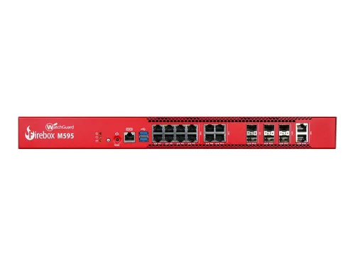 WatchGuard Firebox M595 - 1-yr Premium 4hr Replacement - Sicherheitsgerät der M-Serie mit 10GbE, cloud-verwaltet und rack-montierbar, ideal für Unternehmen, die höchste Sicherheit benötigen.