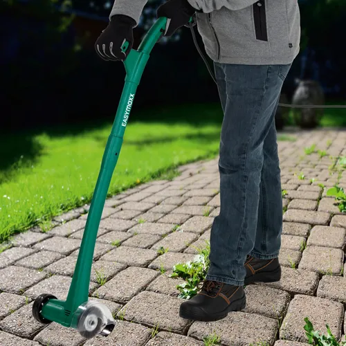 EASYmaxx Elektrischer Fugenreiniger - Effektiver Fugenreiniger für Terrasse und Balkon, reinigt mühelos auf Knopfdruck und erspart Ihnen lästiges Schrubben in gebückter Haltung.