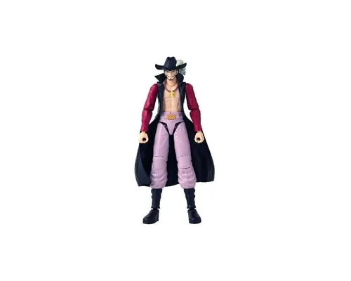 BANDAI Anime Heroes One Piece Dracule Mihawk Figur 17 cm - Offizielle One Piece Sammlerfigur von BANDAI, detailreich und beweglich mit 16 Gelenkpunkten. Perfekt für Kinder ab 4 Jahren und Fans, inklusive Zubehör für spannende Kämpfe.