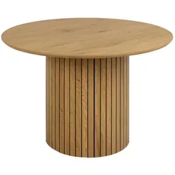 Esstisch ACTONA GROUP "Yale, TOPSELLER" - Runde Wildeichenoptik - Esstisch in braun (matt Wildeiche) mit rundem Design, ideal für gesellige Runden. Einfach aufzubauen und belastbar bis 100 kg.