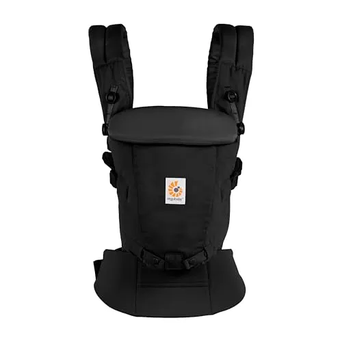 Ergo Babytrage Adapt Soft Touch Cotton, Schwarz - Babytragen für Komfort und Sicherheit: Diese ergonomische Trage bietet mehrere Trageweisen und ist AGR-geprüft. Ideal für aktive Eltern, die ihr Baby nah bei sich haben möchten.