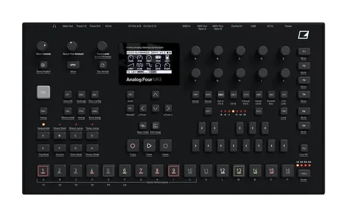Elektron Analog Four MKII - Black Bundle Set - DJ-Controller mit einzigartigem Analog-Synthese-Engine und leistungsstarken Effekten für kreative Klanggestaltung.