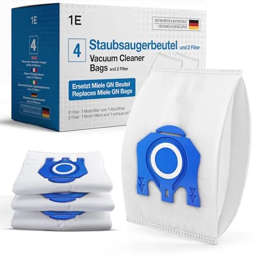 Staubsaugerbeutel für Miele Staubsauger [Complete C3 & C2, Classic C1, S8340] – Ersetzt GN inkl. 1 Motor- & 1 Abluftfilter [S8000, S5000, S2000, S800 & S600 Serie] 4