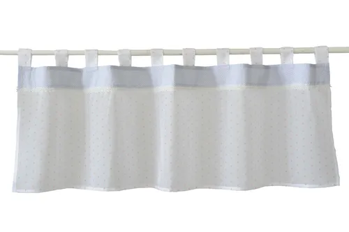 Scheibengardine Schlaufen Panneaux Kleinfenster HxB 48x140 apricot Perlen Bistro