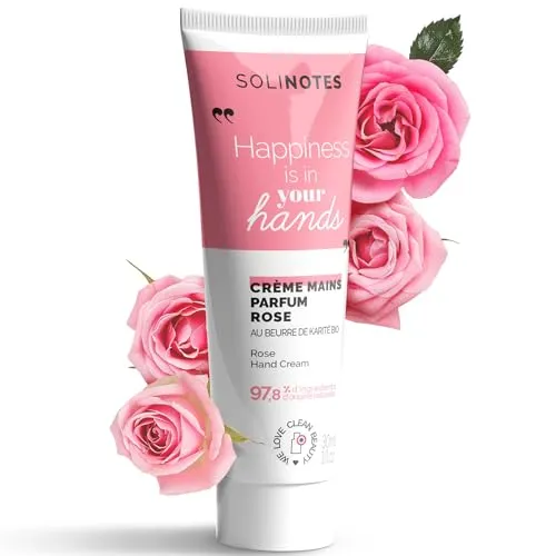 Solinotes Handcreme mit Kirschblütenduft, intensive Regeneration und pflegende Pflege für verletzte und trockene Hände, mit organischer Sheabutter, 97,8% natürliche Inhaltsstoffe, 30ml