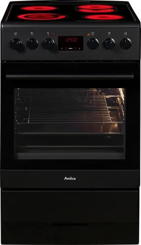 Amica Elektro-Standherd SHC 11503 SM - 65 l Backofen, RapidWarmUp und Steam Clean für einfache Reinigung und schnelles Heizen