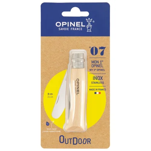 Opinel No 07 Kindermesser - Ideal für kleine Entdecker - Das Opinel No 07 Kindermesser (8 cm) ist perfekt für kleine Hände. Mit sicherem Griff und robustem Design fördert es die Kreativität beim Spielen in der Natur.