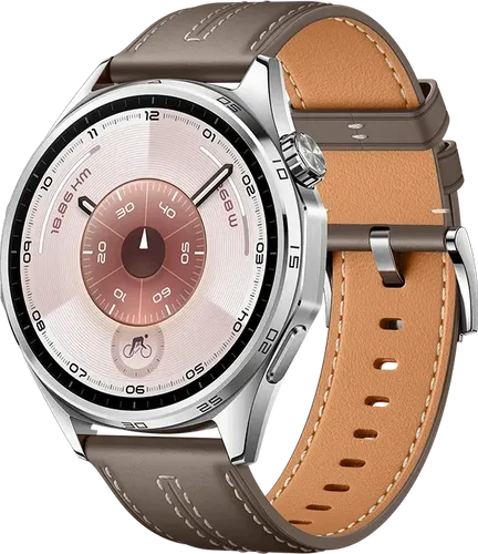 Huawei Watch GT 6 46mm Grey Leather - Elegante Smartwatch - Smartwatch für Herren und Damen mit 1,47" AMOLED Display, GPS und 336 Std. Batterielaufzeit. Ideal für Fitness und Gesundheit mit Herzfrequenz- und Blutsauerstoffmessung.