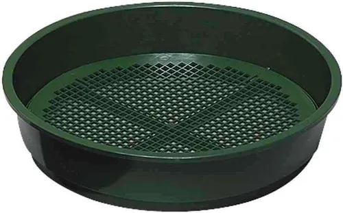 Plastia Gartensieb mit Zwei auswechselbaren Siebeinsätzen 4 mm und 6 mm, Ø 38 cm, für Saatgut, Erde, Kompost, Steine, Unkraut, aus Kunststoff