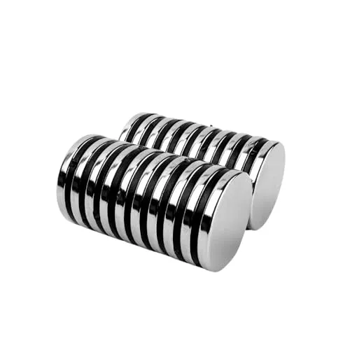 Strong Magnets Neodym Magnet - Rund 25 x 3 mm - 1 Stück - Extra stark, hält bis 4,8kg - Für Magnettafel, Kühlschrank, Whiteboard, Pinnwand, Büro