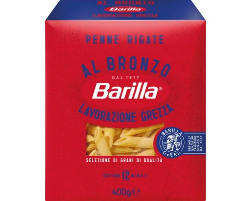 Barilla Nudeln, Barilla Penne Rigate Al Bronzo Pasta aus Hartzweizengrieß 400g