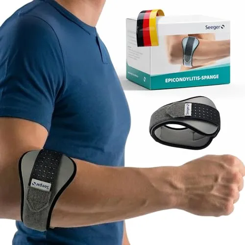 Seeger Medizinische Epicondylitis-Spange – Effektive Bandage für Tennisellenbogen - Bandagen zur Ellenbogenunterstützung, gezielte Entlastung bei Epicondylitis & Tennisellenbogen für maximalen Komfort und Unterstützung im Alltag und Sport.